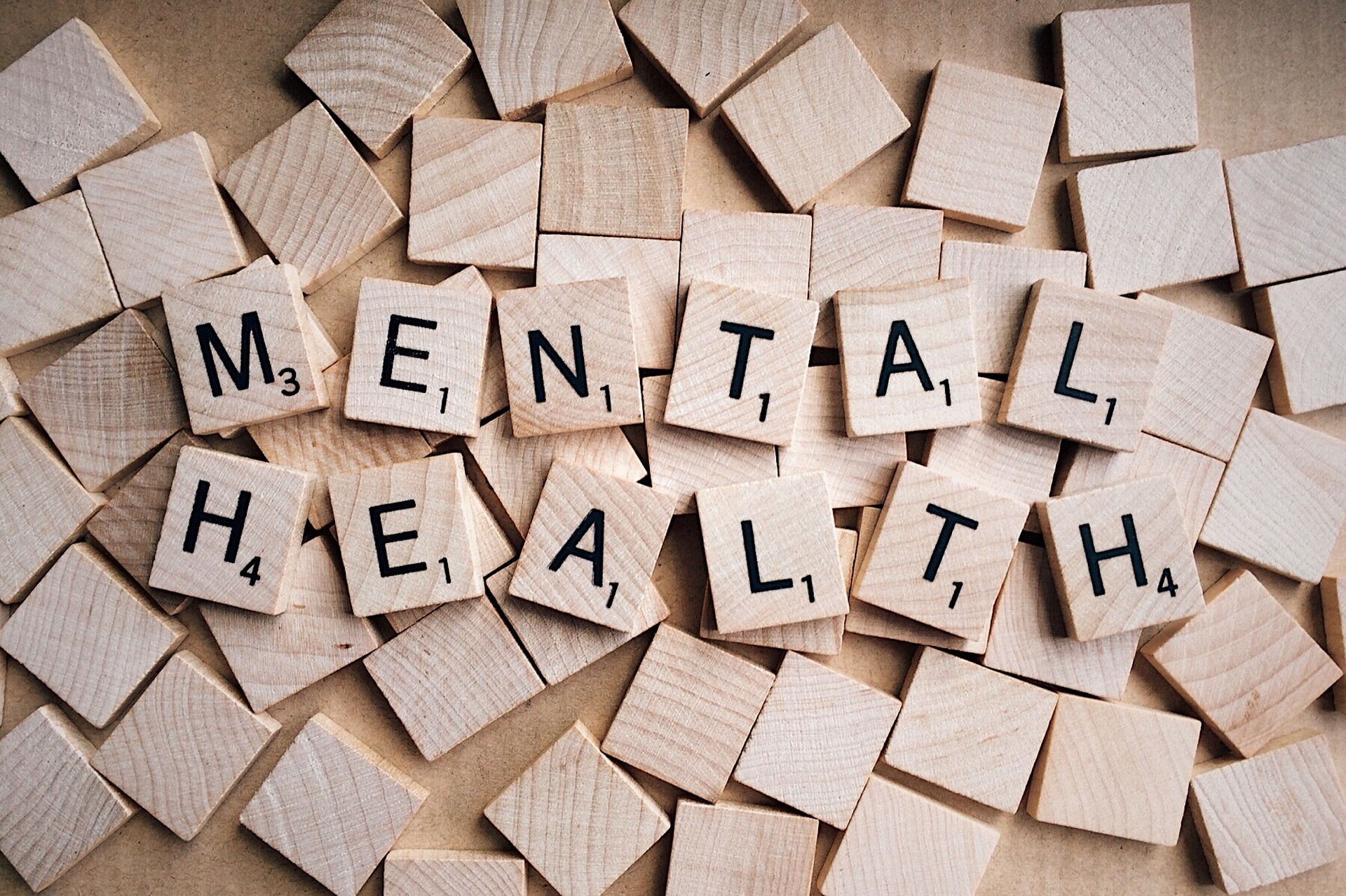 mental health scrabble lettering