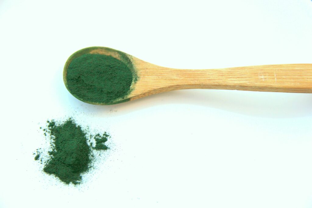 Spirulina- a water plant 10 spirulina wooden spoon