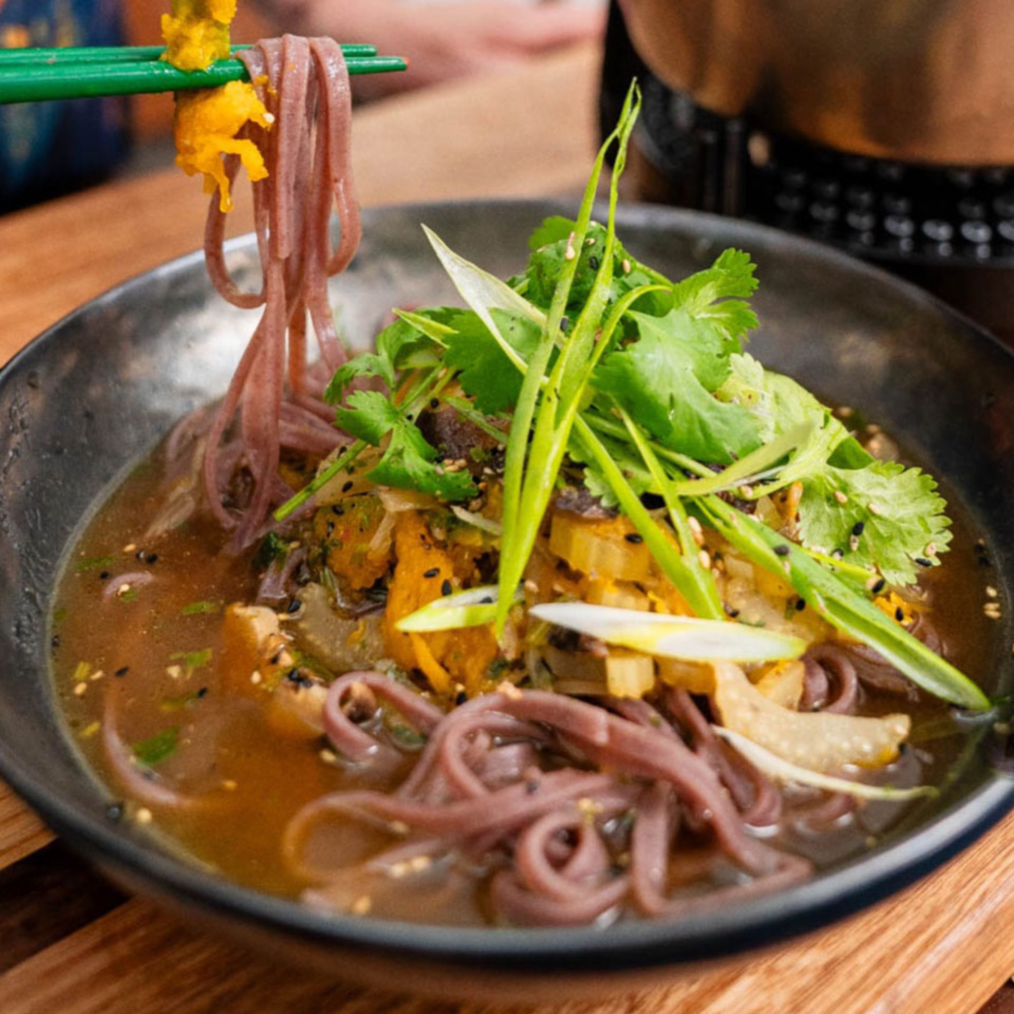Miso Soup with Noodles and Dulse